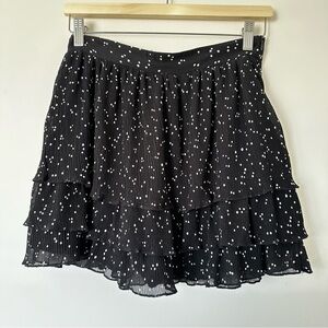 Black & White Polka Dot Pleated Skort